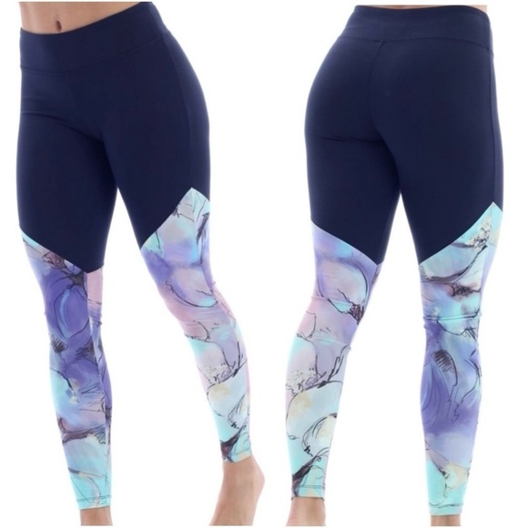 Marika BALANCE COLLECTION Charlotte Spliced Yoga Leggings Floral Watercolor Med - Picture 14 of 14